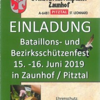 Bataillons- und Bezirksschützenfest 2019 in Zaunhof / Pitztal